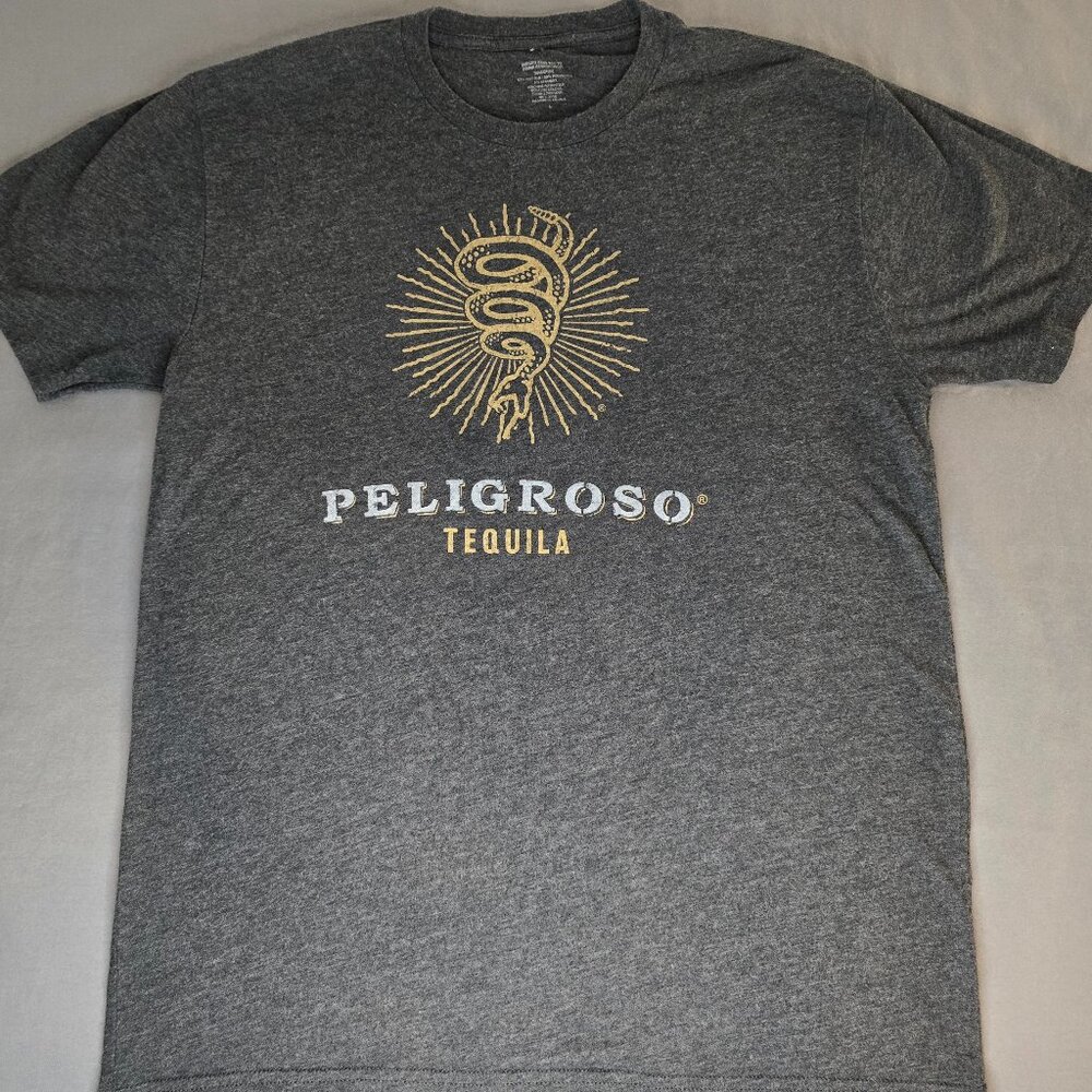 Peligroso Tequila Large Men's Tshirt Dark Grey
